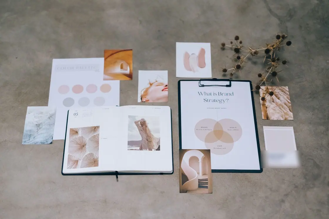 Brand board and color palette photograph