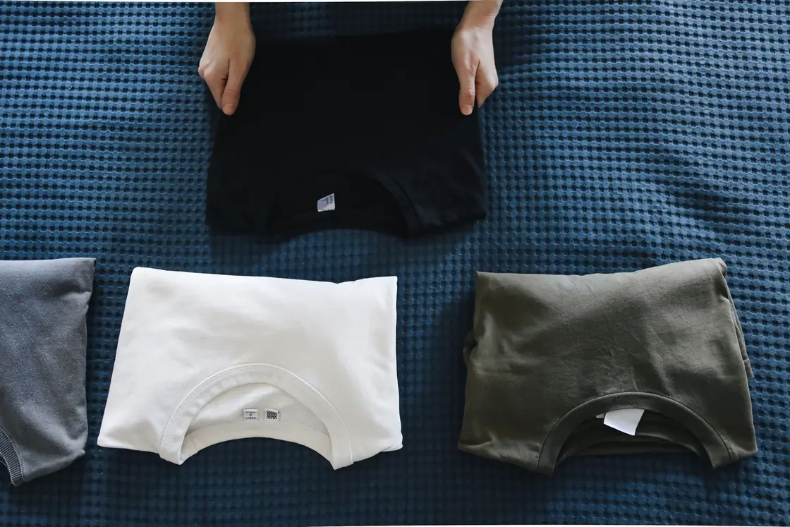 Folded T-shirts photograph