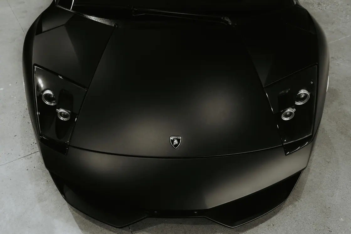 Matte black finish photograph