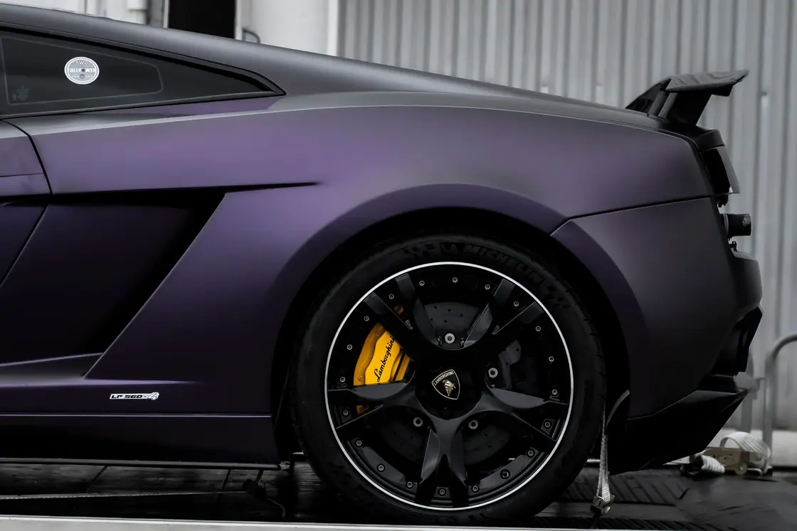 Matte purple finish photograph