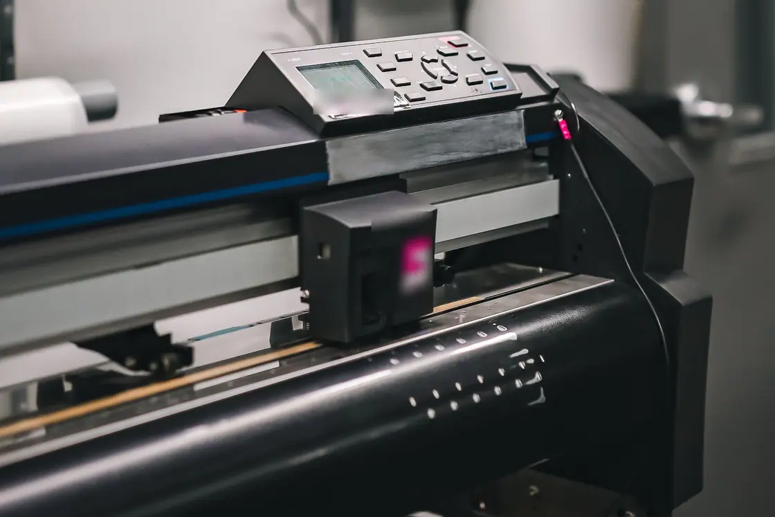 Vinyl cutter at work photograph